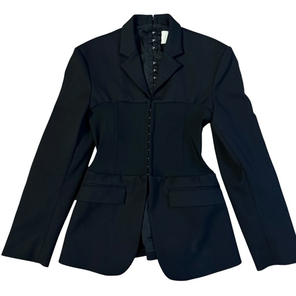 Dion Lee Black Corset Tube Blazer Size 10 - Picture 4 of 8